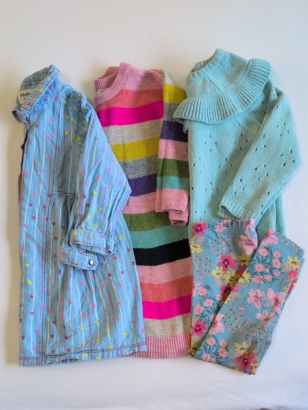 Baby Gap Hatley 4T Girl Fall Outfit Capsule Bundle Chenille Sweater Dress Lot